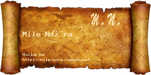Mile Nóra névjegykártya