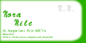 nora mile business card